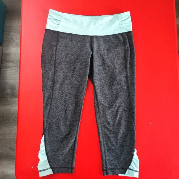 Under Armour leggings grey turquoise woman's size M - Picture 1 of 8